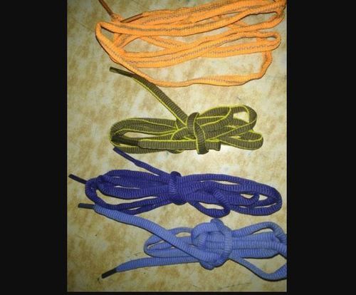 Colored Embroidered Shoe Laces
