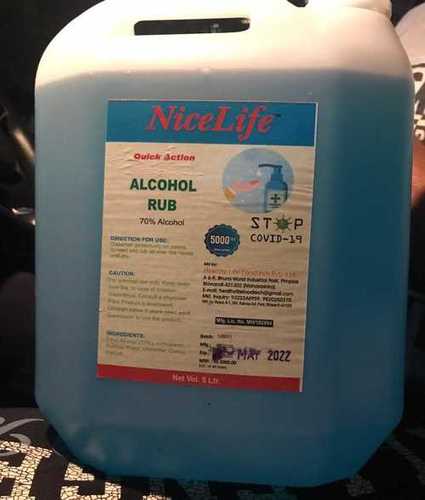 Nice Life Sanitizer Alcohol Rub 5L Age Group: Children