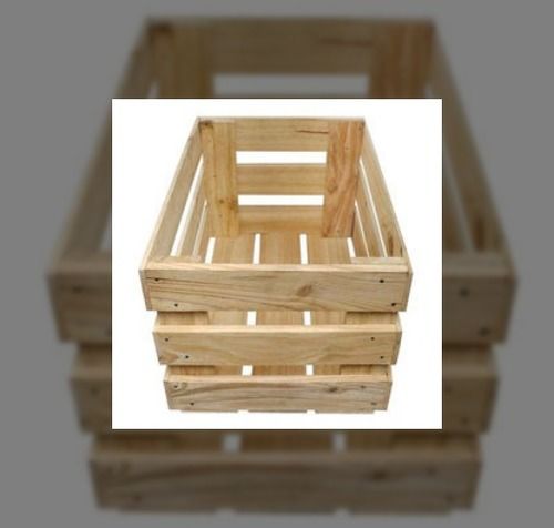 Rectangular Wooden Open Crate