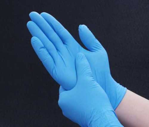 Blue Full Fingers Safety Gloves