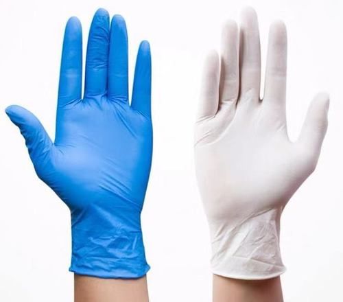 Various Colors Are Available Plain Pattern Nitrile Gloves