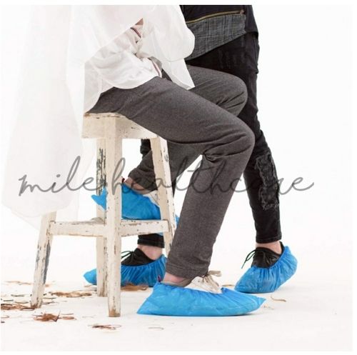 Blue 1Mile Disposable Non Woven Shoe Cover