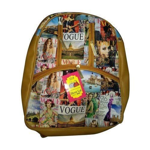 Multicolor Designer Printed Girls College Bag