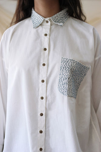 Hand Embroidered Women'S Shirt White