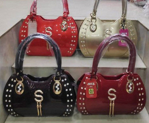 Ladies Polished PU Leather Handbag