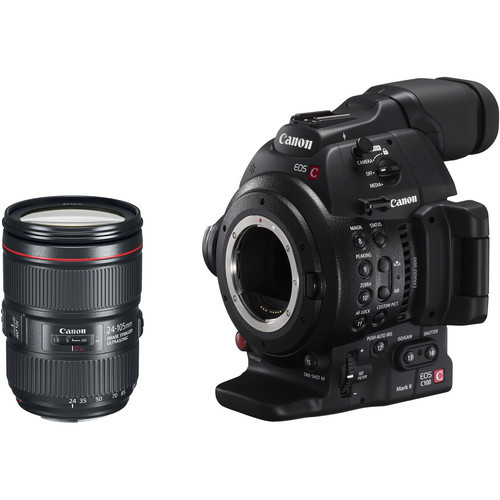 EOS C100 Mark II With Dual Pixel CMOS AF And EF 24 105mm f 4L IS II USM Zoom Lens Kit (Canon)