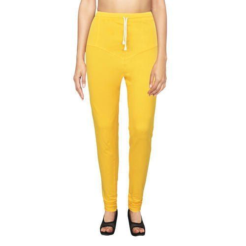 Indian Ladies Churidar V Cut Yellow Ruby Legging