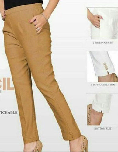 Buy DIGITAL SHOPEE Regular Fit Women 's Pure Cotton Trousers Pants for  Everyday Use, College Wear, Office, Casual Wear, Light Grey, XXL at  Amazon.in
