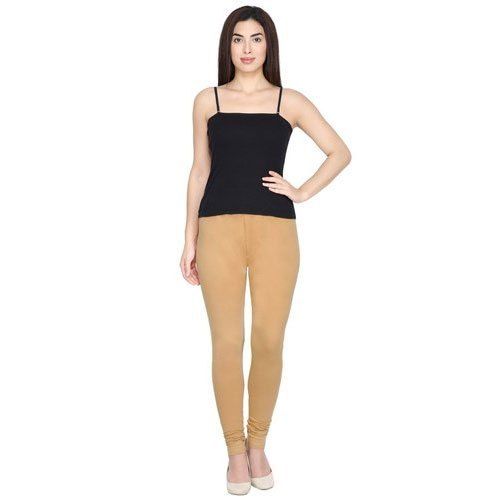 Brown Womens Cotton Churidar Leggings