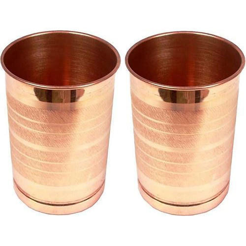 Golden Cylindrical Round Copper Glass