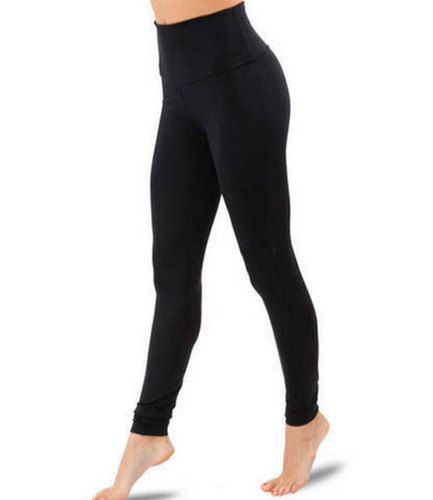 Black Plain Fabra Kids Leggings