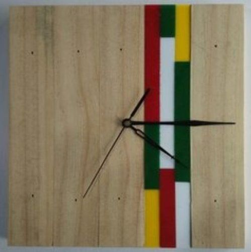 Designer Square Wooden Wall Clock