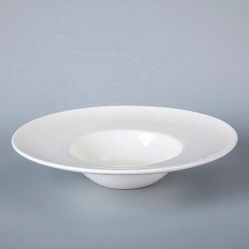 Eco-Friendly White Fine Porcelain Soup Plate