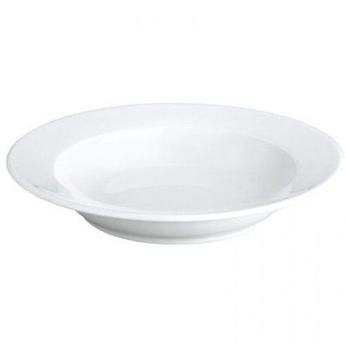 White Fine Porcelain Soup Plate