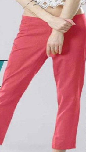 Pink Ladies Cotton Linen Trouser