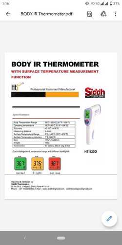 Non Contact Infrared Thermometer