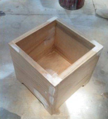 wooden flower pot