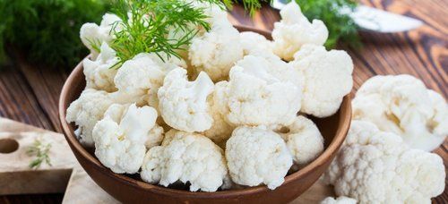 Green Fresh Cauliflower For Cooking Preserving Compound: Cool And Dry Place