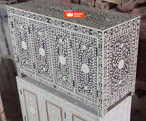 Designer Bone Inlay Sideboard Indoor Furniture