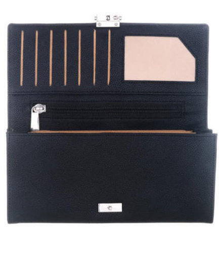 Leather Diana Black Fine Finish Ladies Clutch