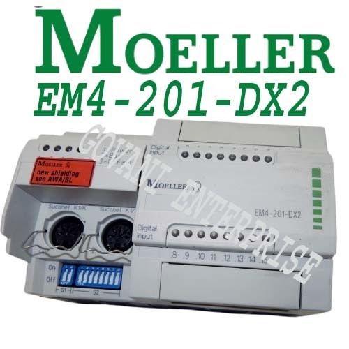  Moeller Em4-201-Dx2 रिमोट एक्सपेंशन मॉड्यूल वारंटी: प्रयुक्त लेकिन 100% अच्छी और काम करने की स्थिति 