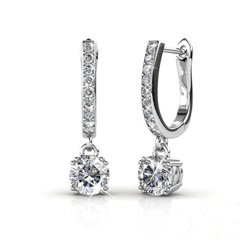 Attractive Design Cz Pendant Huggie Earrings