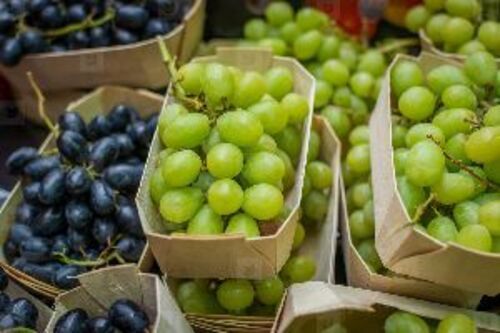 Organic Black & Green Fresh Grapes