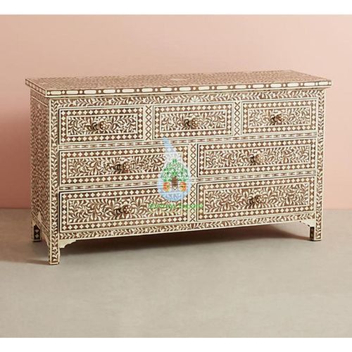 Bone Inlay 7 Drawers Bedroom Dresser Cabinet