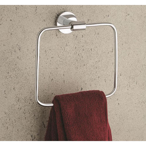 Chrome Finish Brass Towel Ring