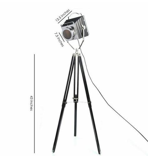 Silver Modern Electric Tripod Lamp