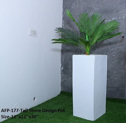 Tall Stone Design Pot