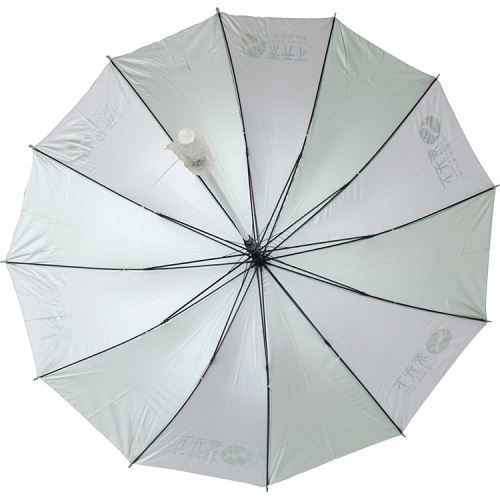 Polyester Printed Silver Round Umbrella