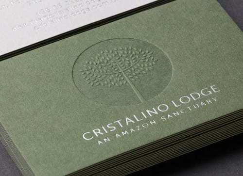 Embossed Printed Visiting Cards Heritage Unique