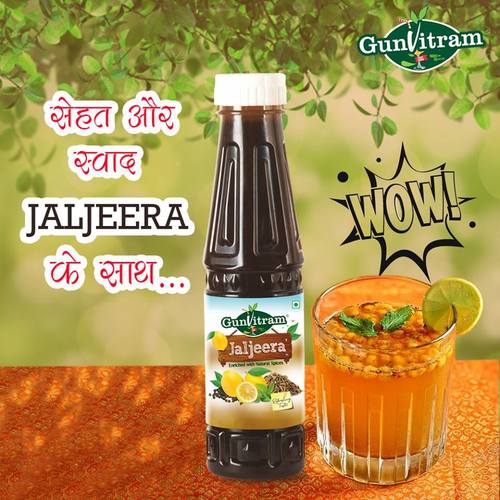 Premium Gunvitram Jaljeera Sharbat Packaging: Bottle