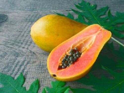 Orange Yellow Fresh Papaya Fruits