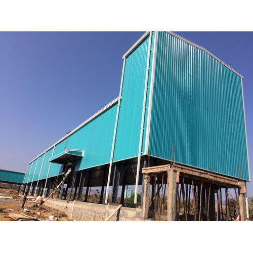 Blue Prefabricated Factory Shed