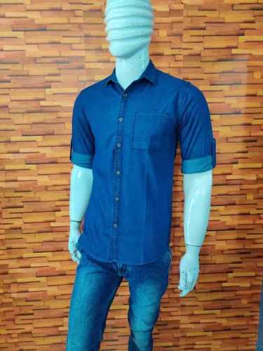 Mens Denim Casual Shirt Age Group: M L Xl