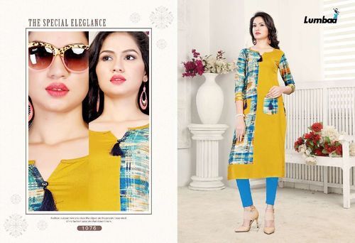 Mix Color Printed Long Kurti