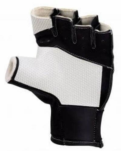 Plain Short Black Shooting Gloves With Stretch Able Band