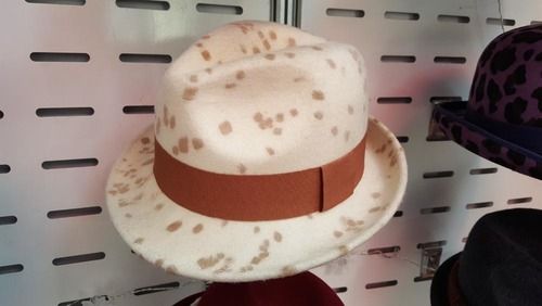 White Colored Round Hat Gender: Female