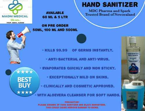 Alcohol Based Hand Sanitizer With Aloevera