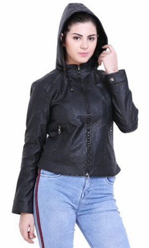 Ladies Full Sleeve Leather Jacket