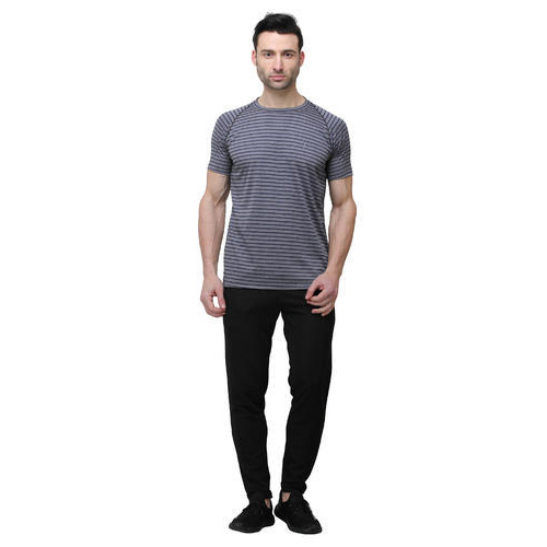 Mens Gray Round Neck T-Shirt Gender: Male