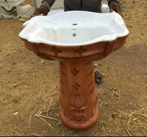 Any Color Pedestal Type Ceramic Wash Basin