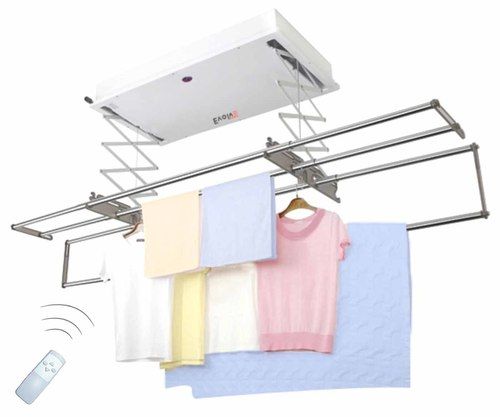 Ceiling Mounted Clothes Drying Rack Operated By Remote