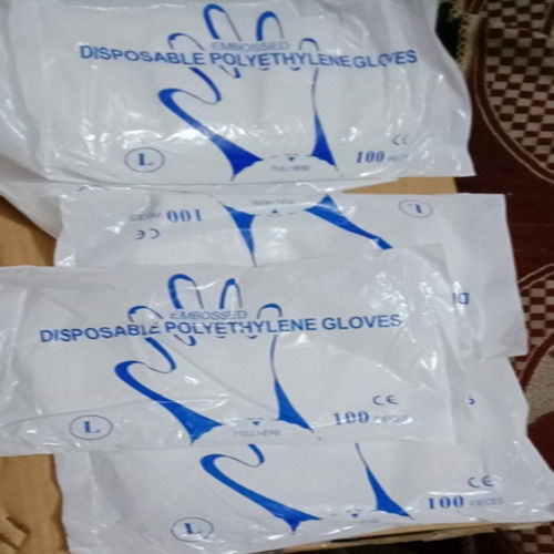 Transparent Disposable Pp Gloves, Size: Large