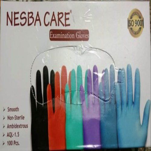 Non Sterile Blue Nitrile Gloves, For Medical, Size: Large