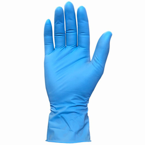 Full Finger Powder Free Disposable Plain Blue Nitrile Gloves