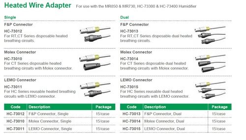 Heated Wire Adapter For Use With The MR850 And MR730, HC-73300 And HC-73400 Humidifier