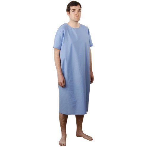 Sky Blue Male Cotton Patient Gown